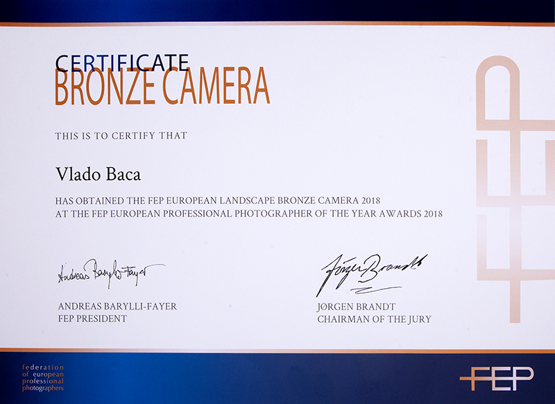 2018   Bronze Camera Award FEP-Federation of European Professional Photographers
